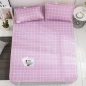 포리온 격자 침대 커버세트(퍼플) (120cmx195cm)