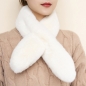크로스 토끼털 머플러(화이트)