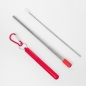 길이조절 휴대용 스텐 빨대(23cm) (레드)