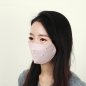 깃털패턴 3겹 필터 면마스크(핑크)