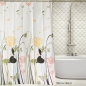 꽃 패턴 샤워 커튼(180cmx180cm)
