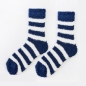 보온 줄무늬 수면양말(네이비)