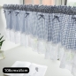 로맨틱 레이스 체크 바란스 커튼 A형(106cmx45cm) (블루)