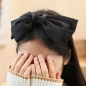 [엔젤슈슈] 새틴 왕 리본 헤어밴드(블랙)