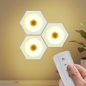 홈앤 LED 붙이는 조명 무드등 3개입(웜색) (리모컨포함)