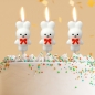 해피니스 리본토끼 생일초 3개입 x 3세트(화이트)