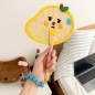 귀여운 표정 야생초 부채(망고)